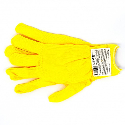 Перчатки из синтетической нити 67822 лимон L