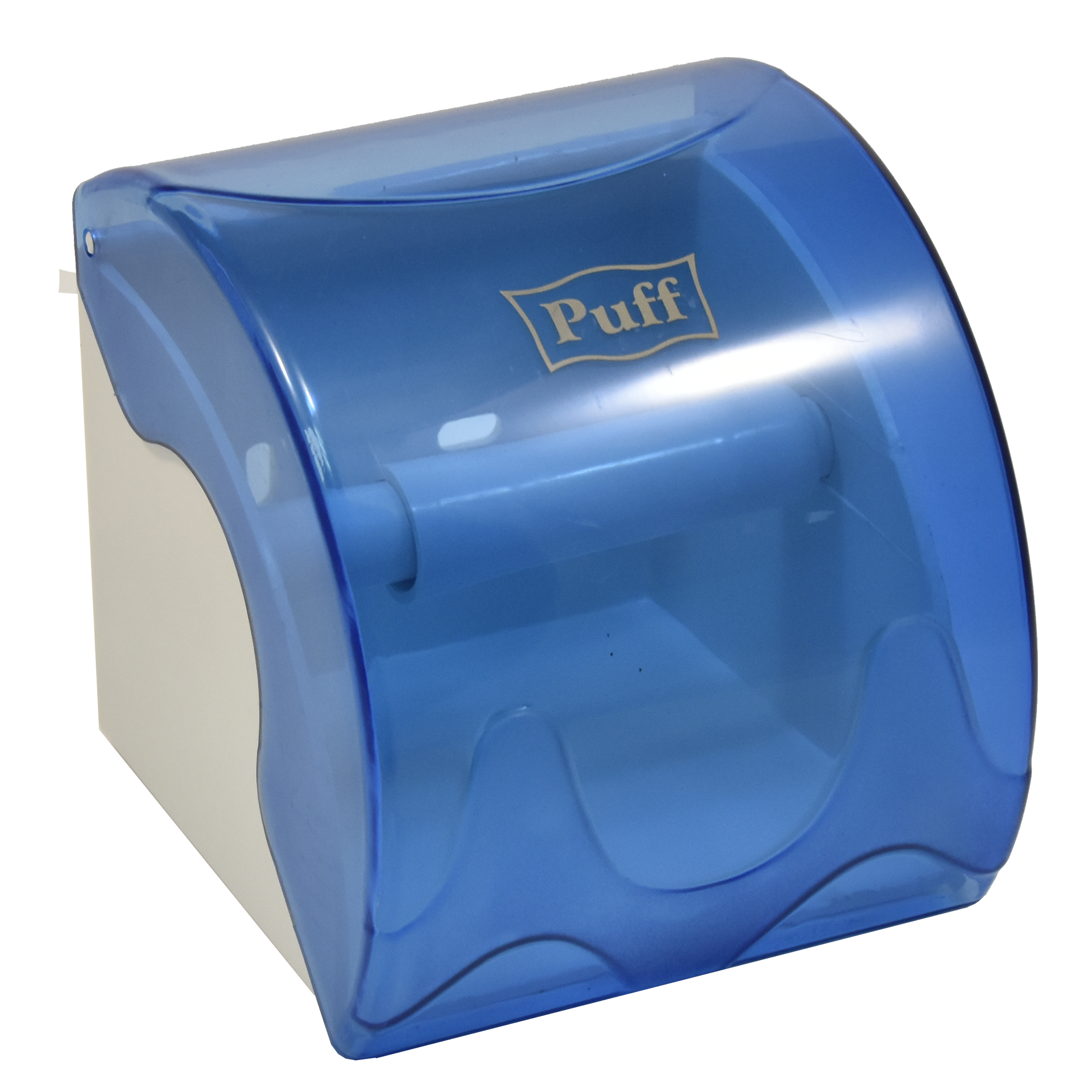 Диспенсер туалетной бумаги, малый puff-7105, синий, пластиковый