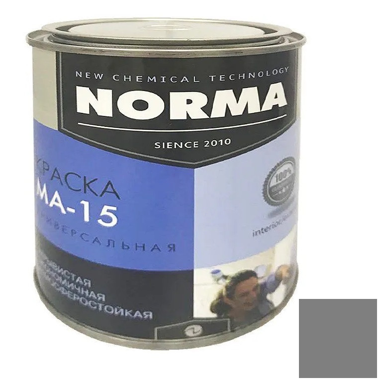 Краска масляная Novocolor МА-15 Норма ГОСТ-71 серая 1 кг