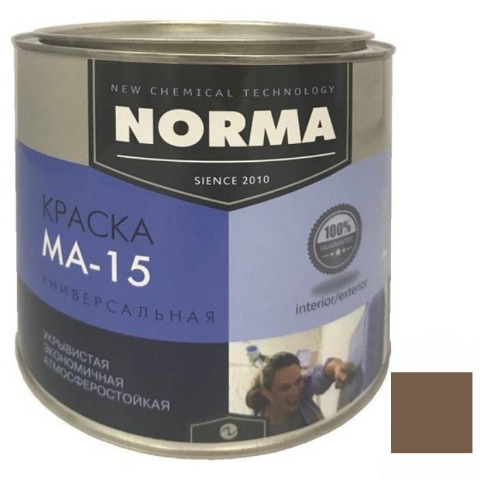 Краска масляная Novocolor МА-15 Норма коричневая 1 кг