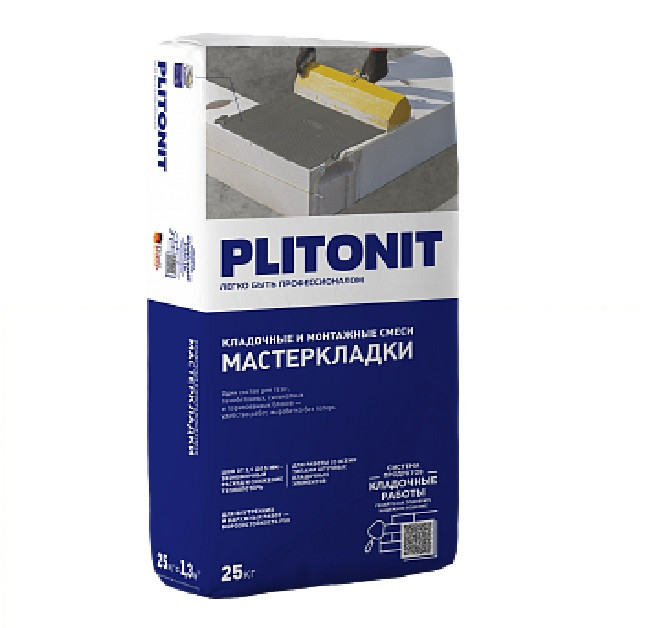 Сухая кладочная цементная смесь Plitonit Мастер Кладки 25 кг