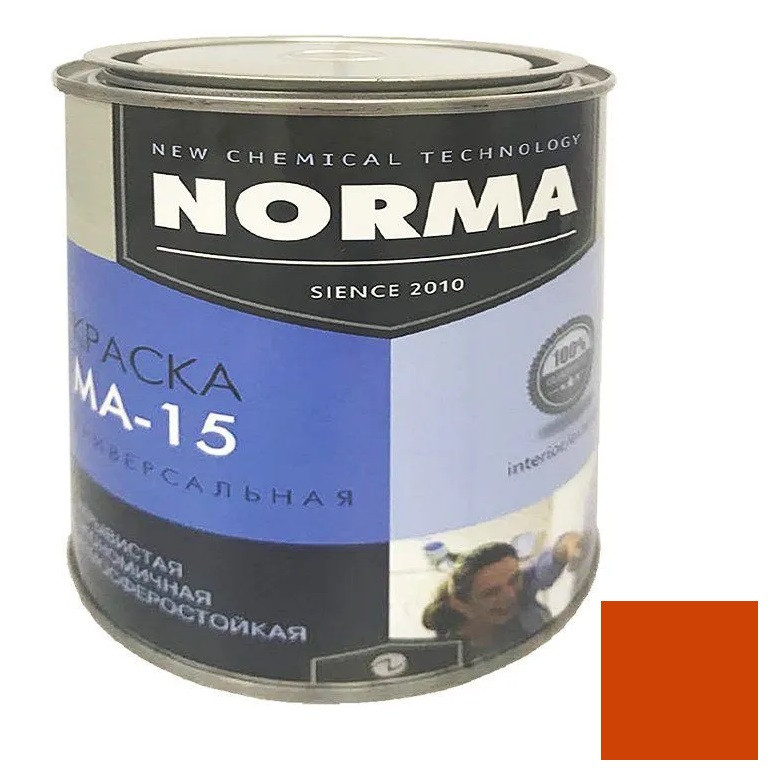 Краска масляная Novocolor МА-15 Норма ГОСТ-71 сурик железный 1 кг
