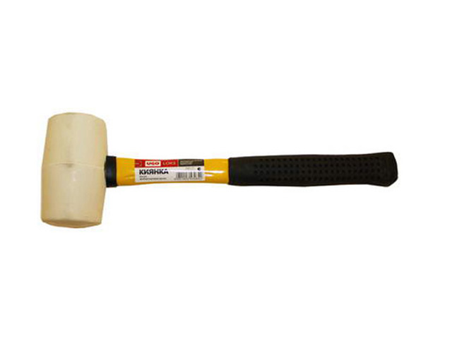 киянка UGO LOKS резиновая 340г фибергласовая ручка белая