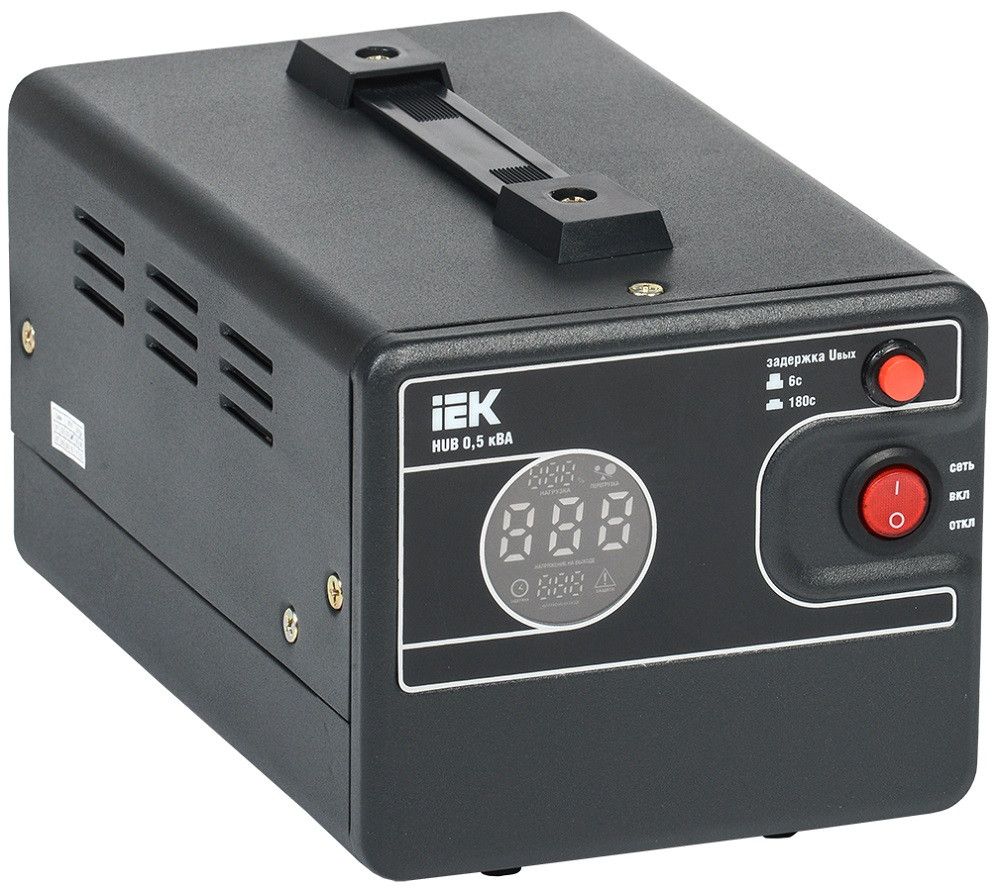 Стабилизатор напряжения переносной IEK Hub IVS21-1-D05-13 0,5 кВА