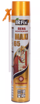 IRFIX MAXI 65 Пена монтажная бытовая 820мл всесезонная 10025 - фото 48660