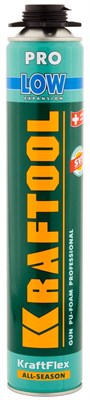 Пена монтажная KRAFTOOL KRAFTFLEX PREMIUM PRO LOW профессиональная, пистолетная, всесезонная, 800мл 8HcFOFnxiuIa2JJJ6cBv03 - фото 49887