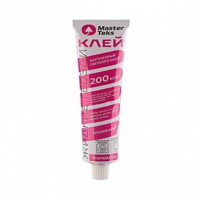Клей каучуковый сверхпрочный MasterTeks Profimaster, 80 г, прозрачный 71U2BYeXjkjZrap3A9sGr2 - фото 50065