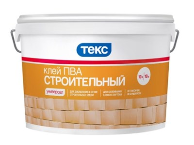 Клей ПВА ТЕКС строительный "Универсал", 10 кг 000021445