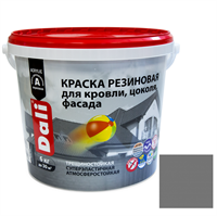 Краска резиновая Dali для кровли, цоколя,фасада серая 6 кг 5220036257