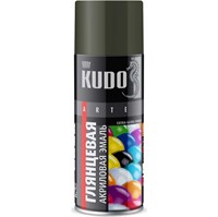 Эмаль аэрозольная универсальная Kudo KU-A6014 высокоглянцевая Ral 6014 хаки 520 мл 000016154