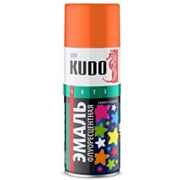 Эмаль аэрозольная флуоресцентная Kudo KU-1205 оранжево-желтая 520 мл 000016150