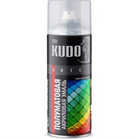 Эмаль аэрозольная универсальная Kudo KU-0A9003 Satin Ral 9003 белая 520 мл 000016086